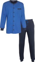 Paul Hopkins Heren Doorknoop Pyjama Blauw PHPYH2121A - Maten: 3XL