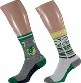 sportsokken Fashion grijs/groen maat 36-41