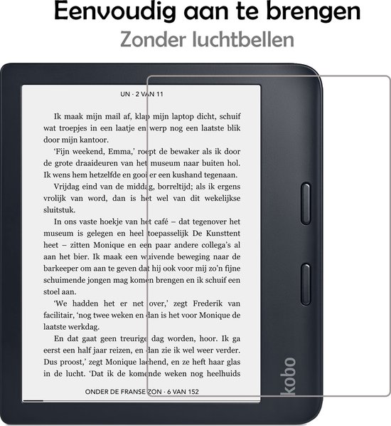 Screenprotector - Geschikt voor - Kobo Libra 2 - Screenprotector Bescherm Glas Gehard Screen Protector - 2 Stuks van Bol.com — afbeelding 4