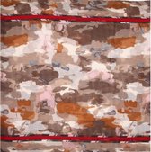sjaal Camo dames 90 x 90 cm polyester rood/oranje