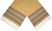 sjaal Gestreept dames 180 x 65 cm polyester okergeel