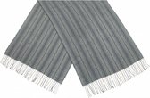 sjaal Stripes dames 65 x 180 cm acryl grijs