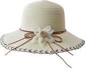 Juleeze Hoed Dames Beige Papier Zonnehoed Zomerhoed