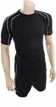 voetbalshirt- en broek Lyon unisex zwart maat XL