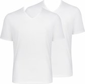 sloggi Heren T-shirt met V-hals - regular fit 2 pack - GO - onderhemd - Organic Cotton