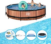 EXIT Zwembad Timber Style - Frame Pool ø360x76cm - Plus bijbehorende accessoires