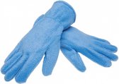 handschoenen fleece lichtblauw maat XL/XXL