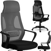 Bureaustoel met netbekleding - Ergonomisch - Zwart/Grijs