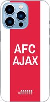 6F hoesje - geschikt voor iPhone 13 Pro - Transparant TPU Case - AFC Ajax - met opdruk #ffffff