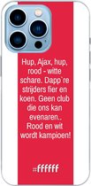 6F hoesje - geschikt voor iPhone 13 Pro Max - Transparant TPU Case - AFC Ajax Clublied #ffffff