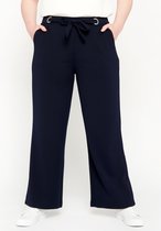 LOLALIZA Losse broek - Marine Blauw - Maat 38