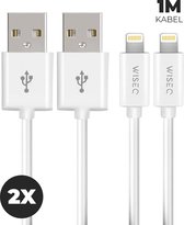 WiseQ 2x Lightning USB Kabel - 1 Meter Oplaadkabel voor iPhone 13 / 12