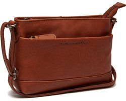 The Chesterfield Brand Leren Schoudertas Salerno Shoulderbag Cognac Bruine