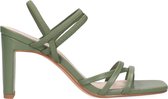 Sacha - Dames - Groene hak sandalen met bandjes - Maat 40