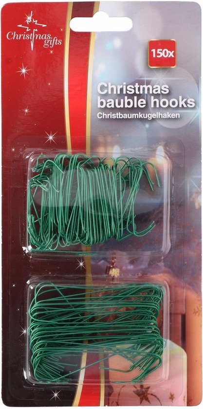 150x Boules de Noël vertes / Supports pour sapin de Noël 6,3 cm - Supports pour boules de Noël à suspendre / Supports de Noël