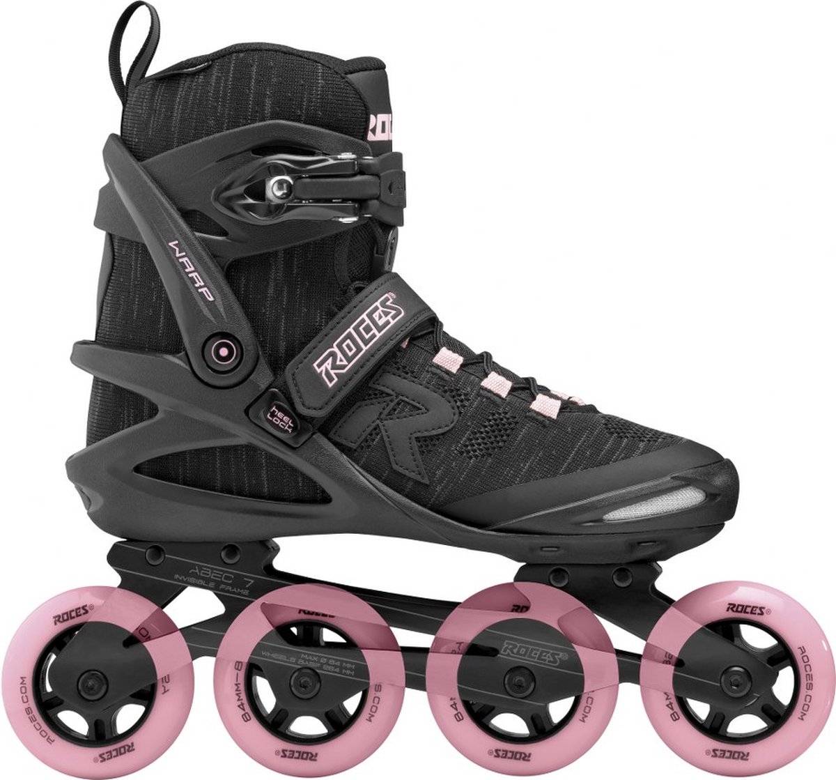 Roces Warp Thread 84 Dames Skeelers – 4x84mm Wielen – Fitness Inline Skates – Zwart Roze – Maat 37
