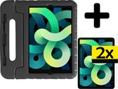 iPad Air 5 2022 Kinderhoes 10.9 Kids Case Met 2x Screenprotector - Zwart