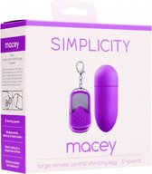 MACEY remote control vibrating egg - Purple - Eggs purple