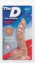 The D - Ragin' D with Balls - 7.5 Inch - Caramel - Realistic Dildos tan