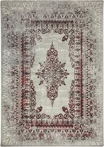 Flycarpets Vintage Vloerkleed - Joan - Medaillon - Voor binnen - Kleur: Rood / Afmeting: 160x230 cm