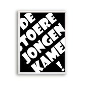 Poster Stoere jongens kamer ! / Zwart / Wit / 40x30cm