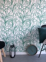 Roomblush - Behang Palmleaves - Groen - Vliesbehang - 200cm x 285cm