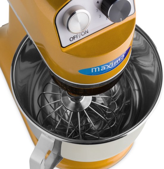 Maxima Planeetmenger 7 L Tot 2 Kg Deeg Goud/Geel - RVS Mengkom - 11 Snelheden - Keukenmachine - Standmixer - Keukenrobot - 7 liter van Merkloos — afbeelding 2