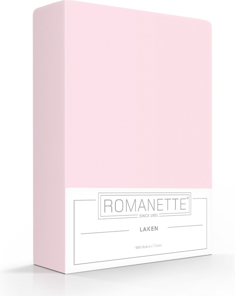 Katoenen Lakens Romanette Roze-150 x 250 cm