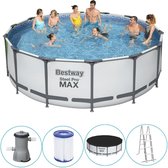 Bestway - Steel Pro MAX - Piscine hors sol avec pompe de filtration et accessoires - 427x122 cm - Ronde