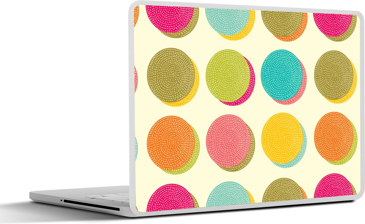 Laptop sticker - 11.6 inch - Retro - Bohemian - Patroon - Stippen - 30x21cm - Laptopstickers - Laptop skin - Cover