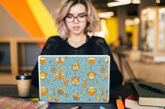 Sticker pour ordinateur portable - 11,6 pouces - Motifs - Vintage - Fleurs - 30x21cm - Autocollants pour ordinateur portable - Skin ordinateur portable - Housse