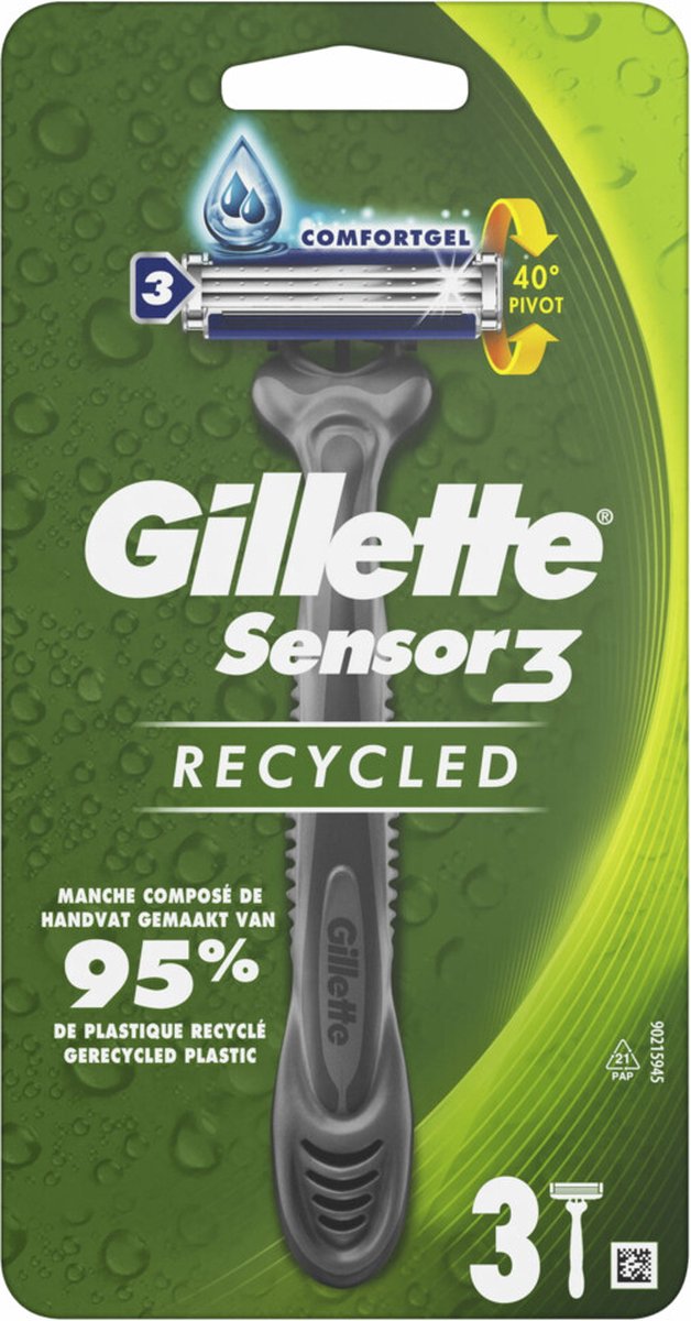 Gillette Sensor3 Recycled Wegwerpmesjes 3 stuks