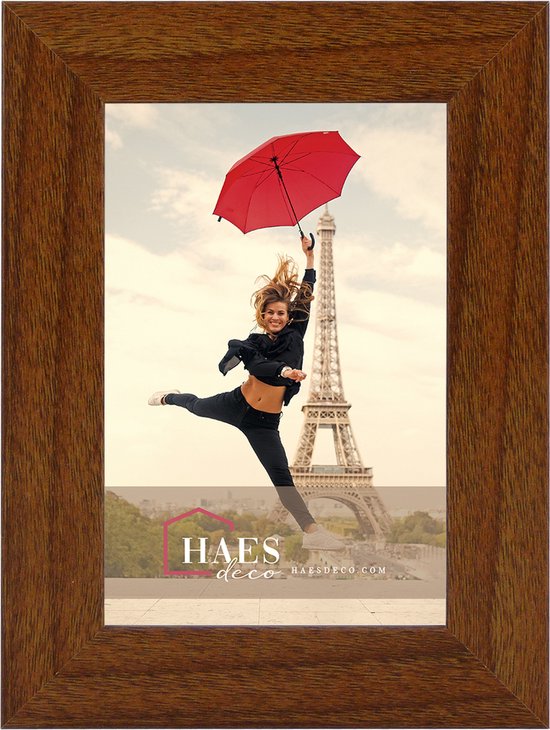 HAES DECO - Houten fotolijst Paris bruin voor 1 foto formaat