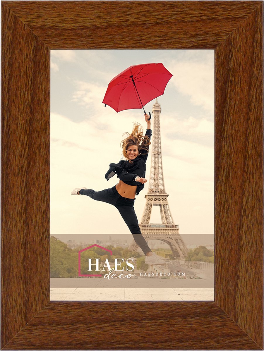 HAES deco Houten fotolijst Paris rustiek bruin voor 1 foto formaat 10x15 -SP001108