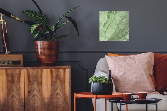 Poster Granit - Galets - Wit - Vert - 30x30 cm