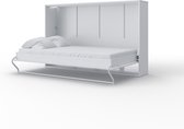 Maxima House - INVENTO 05 Elegance - Horizontaal Vouwbed - Logeerbed - Opklapbed - Bedkast - Mat Wit Wit - 200x120 cm