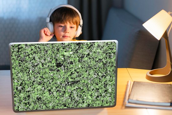 Sticker pour ordinateur portable - 17,3 pouces - Galets - Vert - Imprimé granit - 40x30cm - Autocollants pour ordinateur portable - Skin pour ordinateur portable - Housse