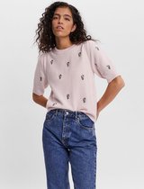 Vero Moda VMPLAZA 24 O-NECK EMB BLOUSE - Parfait  Pink