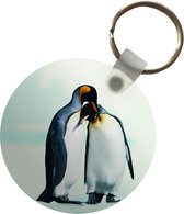 Sleutelhanger - Pinguïns - Sneeuw - Familie - Plastic - Rond - Uitdeelcadeautjes