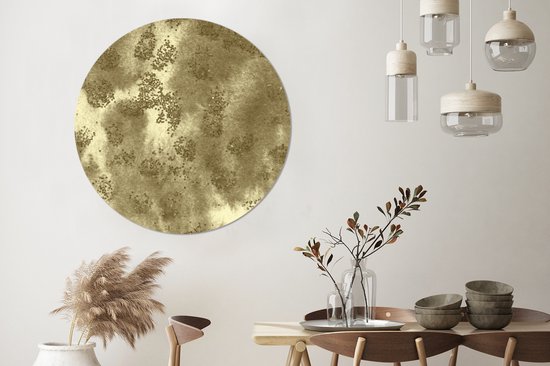 Wall Circle - Indoor Wall Circle - Goud - Glitter - Structure - ⌀ 140 cm - Décoration murale - Peintures Ronds