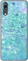 Geschikt voor Huawei P20 hoesje - Blauw - Licht - Abstract - Siliconen Telefoonhoesje