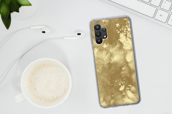 Coque Samsung Galaxy A32 5G - Or - Peinture - Abstrait - Coque de téléphone en Siliconen