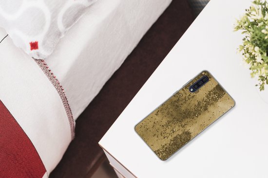 Coque Samsung Galaxy A50 - Or - Glitter - Structure - Coque de téléphone en Siliconen