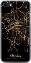 Geschikt voor iPhone 8 hoesje - Osaka - Kaart - Goud - Siliconen Telefoonhoesje