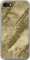 Geschikt voor iPhone SE 2020 hoesje - Glitter - Goud - Abstract - Siliconen Telefoonhoesje