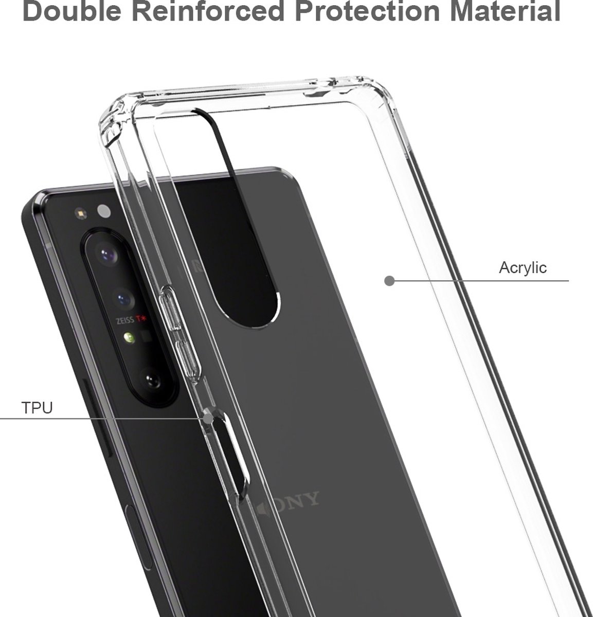Mobigear Doorzichtig Hoesje geschikt voor Sony Xperia 1 II Telefoonhoesje Hardcase | Mobigear Crystal Backcover | Doorzichtig Telefoonhoesje Xperia 1 II | Xperia 1 II Case | Back Cover - Transparant