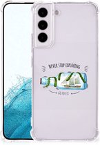 Mobiel Case Geschikt voor Samsung Galaxy S22 Plus Telefoon Hoesje met doorzichtige rand Boho Bottle