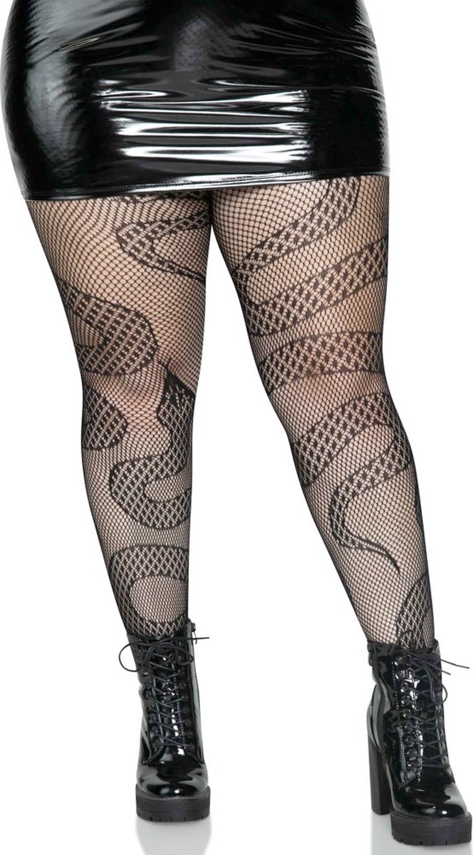 Leg Avenue Net panty Snake Zwart