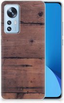 Leuk TPU Back Cover Xiaomi 12 | 12X GSM Hoesje Customize Old Wood