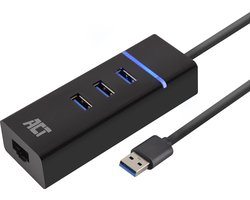 ACT USB Hub 3.0 - 4 USB poorten - USB Hub ethernet – AC6310